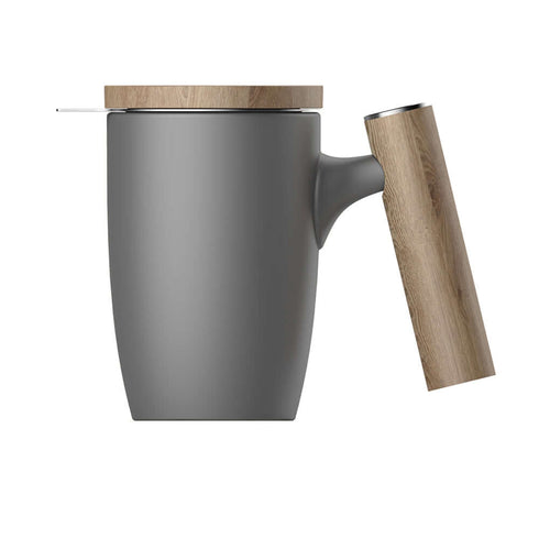 Infuser Mug - Ceramic - 450ml - Grey